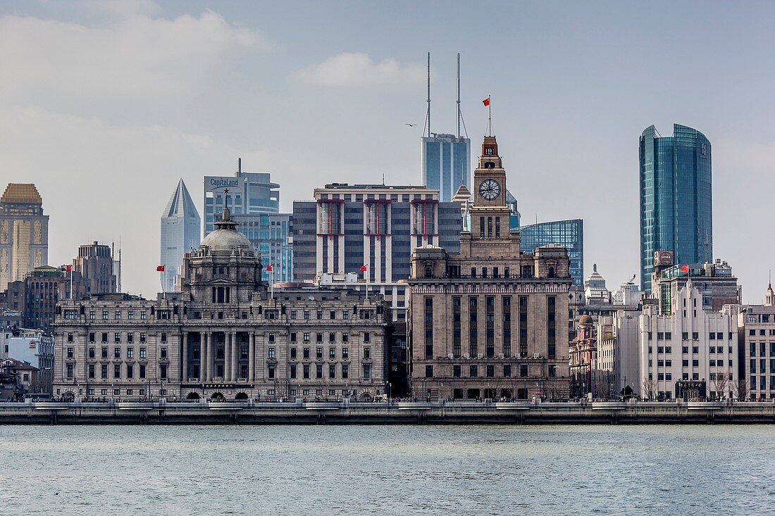 The Bund / Colonial Buildings / Historical 1920's Architecture, Shanghai, China