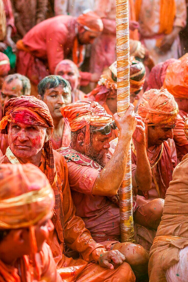 Asia, India, Uttar Pradesh, Nandgaon, Holi festival of Colors