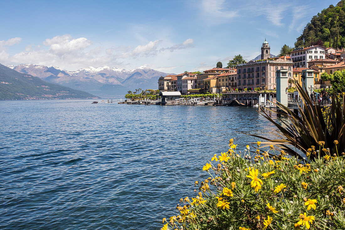 View of the town of Bellagio, Lake Como, Lombardy, Italy