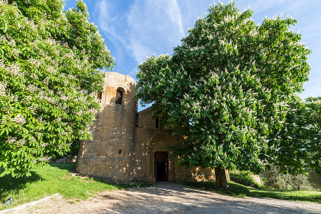 Pieve di Corsignano church, Pienza, Orcia Valley, Siena district, Tuscany, Italy