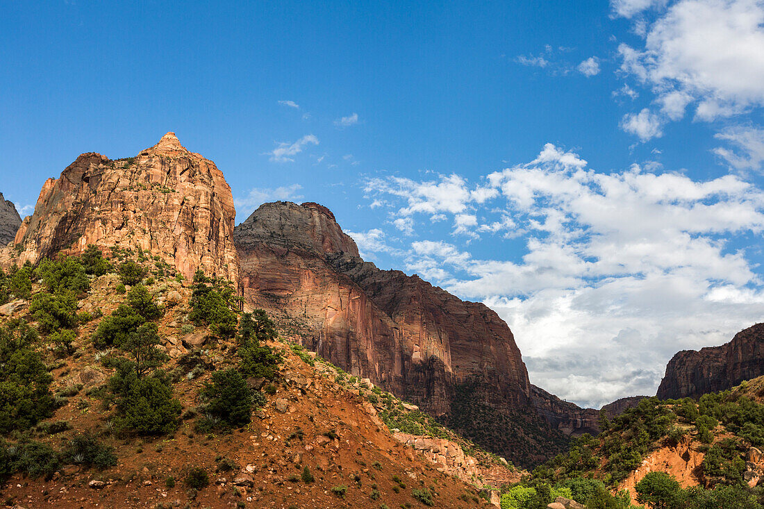 Rock formations at Zion National Park, Hurricane, Washington County, Utah, USA