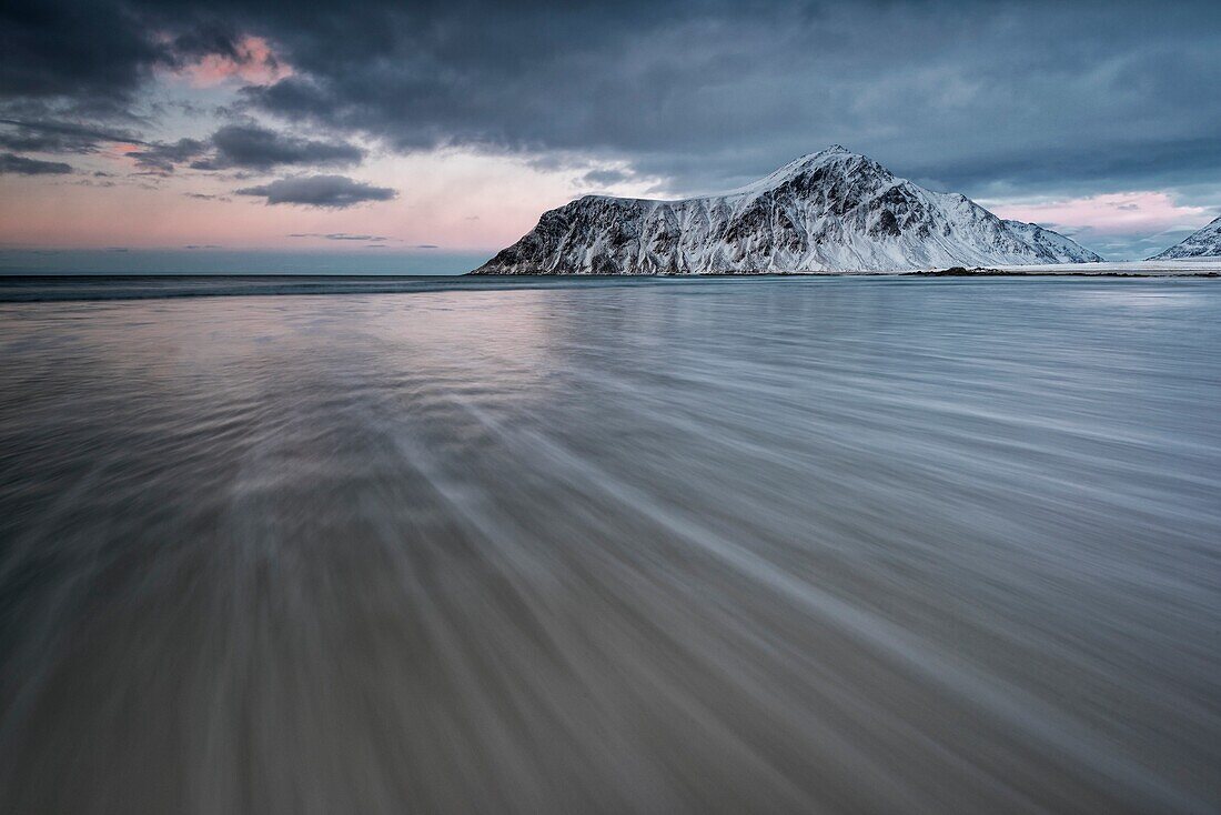 Skagsanden beach, Flakstad , Lofoten Islands, Norway