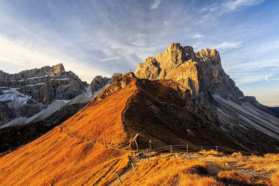 Hiking trails around the group of Forcella De Furcia, Funes Valley Dolomites South Tyrol Italy Europe