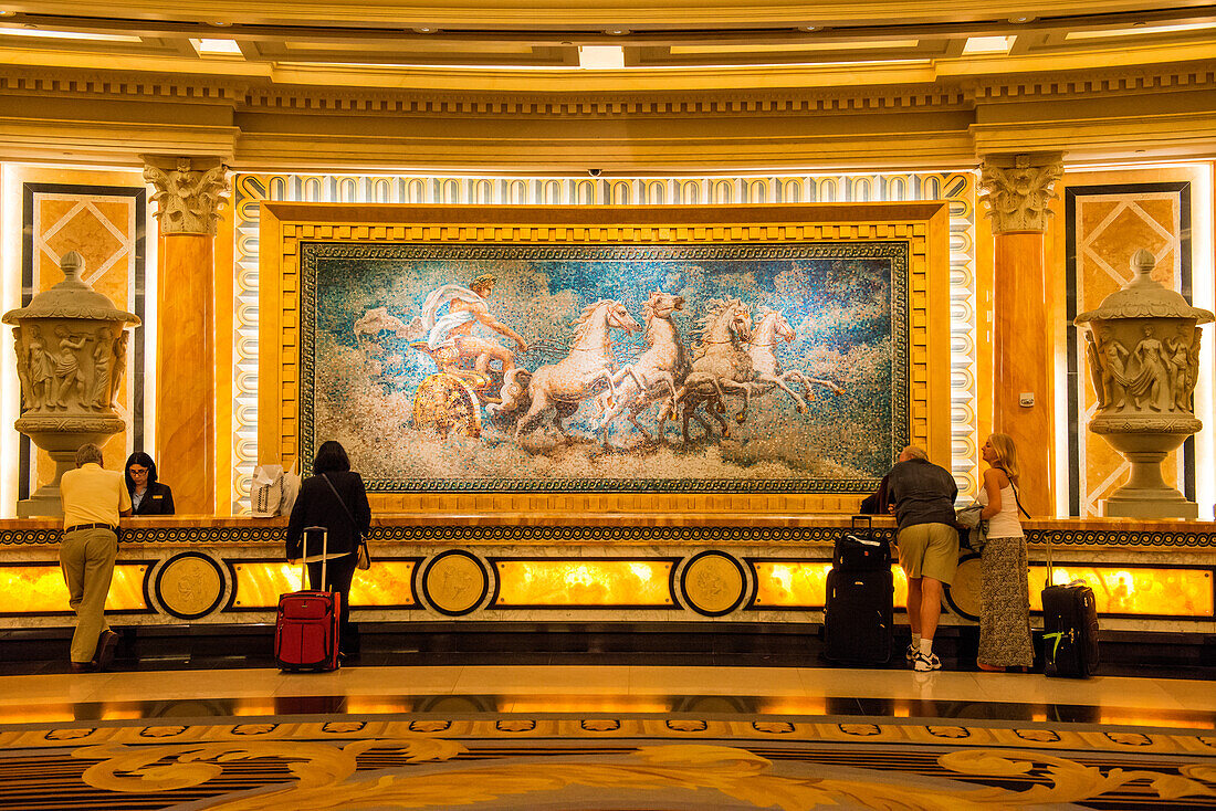 Las Vegas, Nevada, USA, Check in desk inside Caesar Palace casino