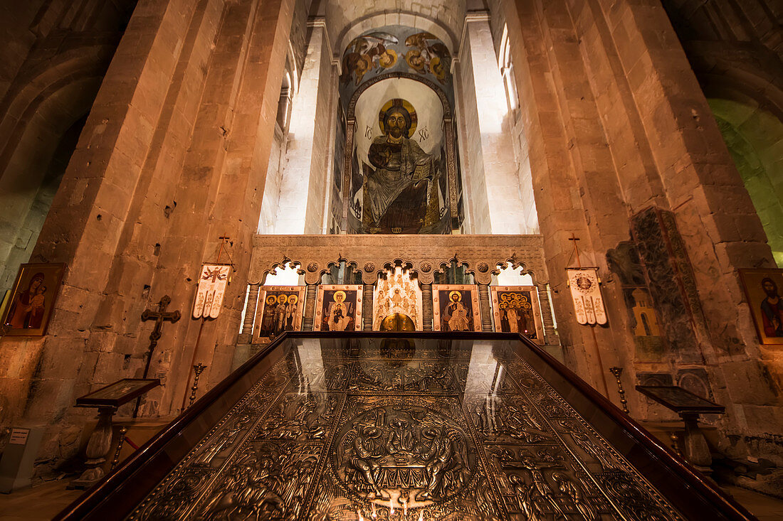 'Central altar in Svetitskhoveli Cathedral; Mtskheta, Mtskheta-Mtianeti, Georgia'