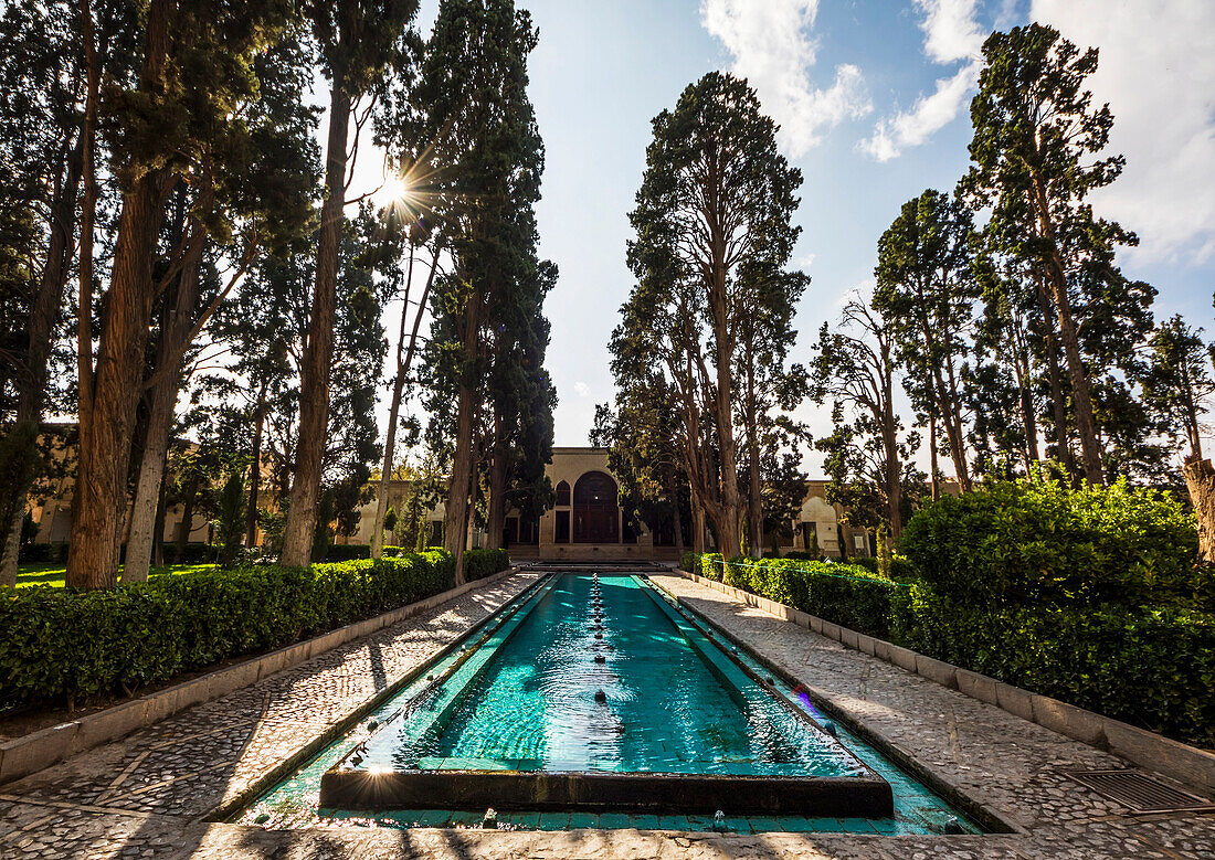 'Long pool of Fin Garden; Kashan, Esfahan Province, Iran'