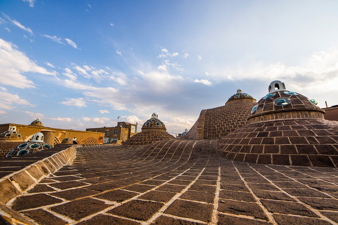 'Domes on the roof of the Sultan Amir Ahmad Hamam (Bathhouse); Kashan, Esfahan Province, Iran'