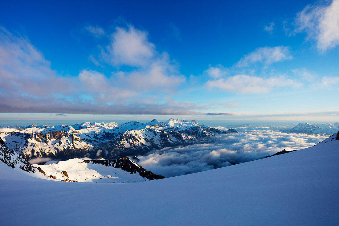 Glacier du Trient, border of Switzerland and France, Alps, Europe