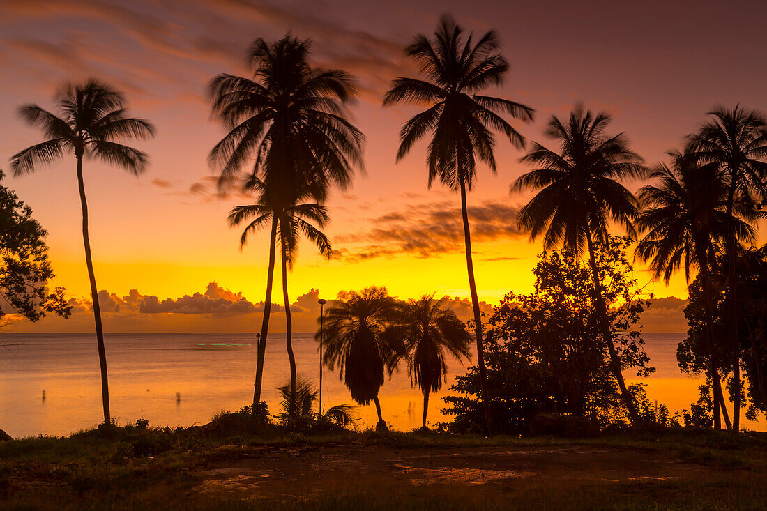 West Coast sunset, St James, Barbados, West Indies, Caribbean, Central America