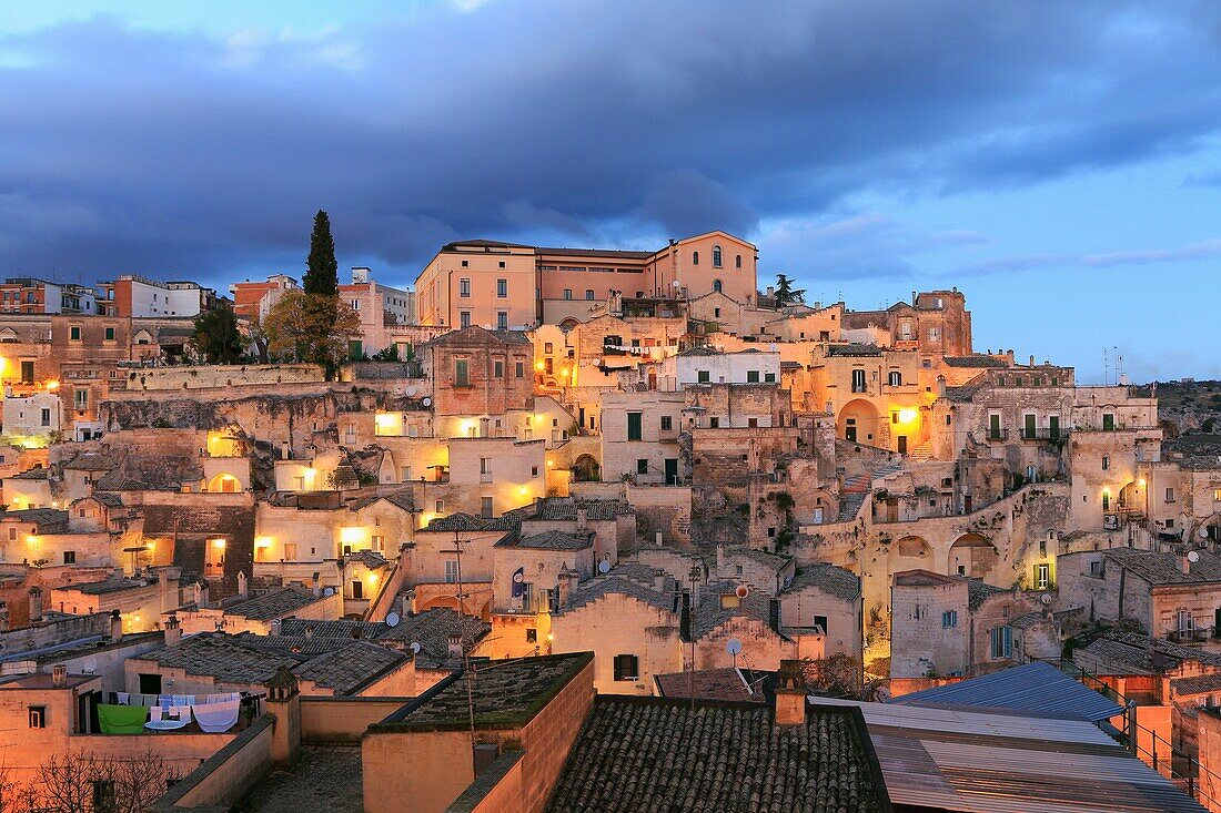 Matera at Dusk, Italy.