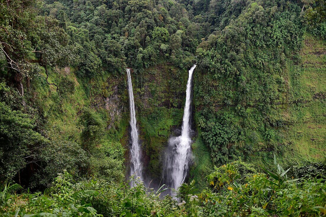 Tad Fane waterfall,Bolaven Plateau,Pakse,Laos,Southeast Asia.