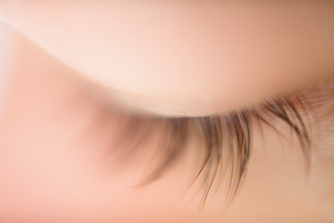 Extreme close-up of closed eye