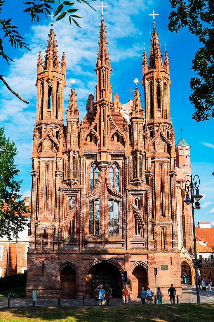 Vilnius, Lithuania, Europe, St, Anne's Church situated on the right bank of the Vilnia river