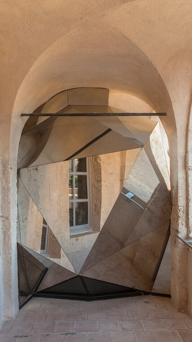 France, South-Eastern France, French Riviera, Marseille, mirror in a passage of the Fort st Jean