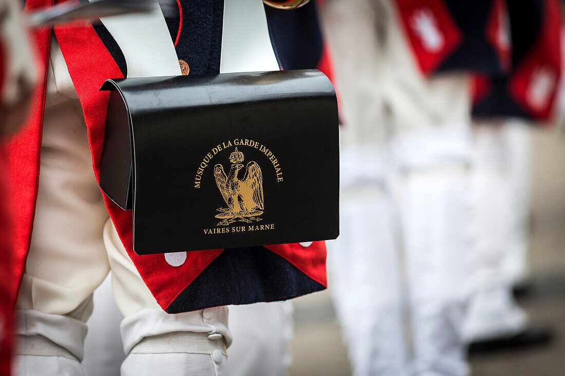 'France, North-Central France, Nogent-sur-Seine, bicentenary of the French Campaign, Grognard soldier''s bag'