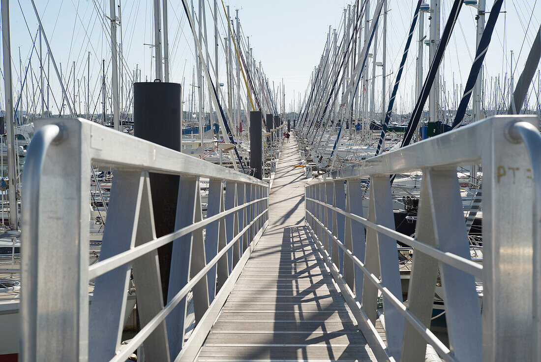 France, South-Western France, La Rochelle, Les Minimes port, access to the pontoon