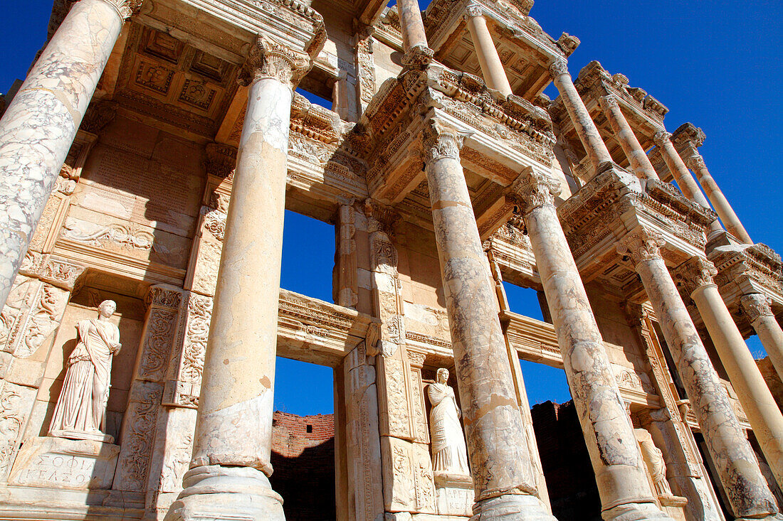 Turkey, province of Izmir, Selcuk, archeological site of Ephesus, Celsus library