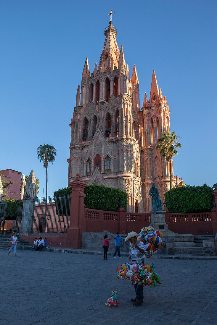 Mexico, State of Guanajuato, San Miguel de Allende, Cathedral San Miguel Arcangel, Neogothic style, late 19th century