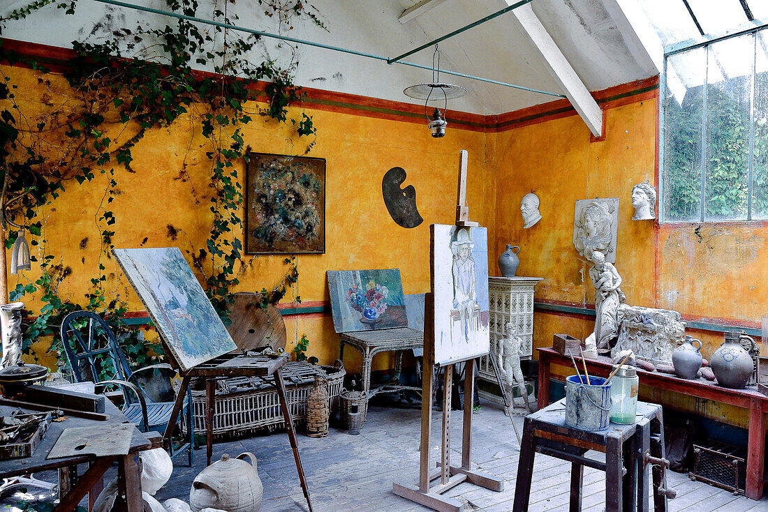 France, Normandy, Eure, Giverny, former Hotel Baudy, artist's studio for painters passing through and visiting Claude Monet