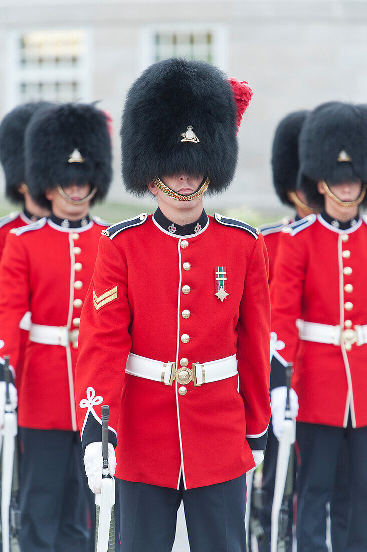Canada. Province of Quebec. Quebec town. The Citadel shelters the 22nd Royal Regiment, the only French-speaking regiment of Canada. The changing of the guard