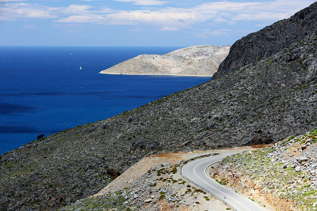 Country road near Arginonta, Kalymnos, Dodecanese, Greece