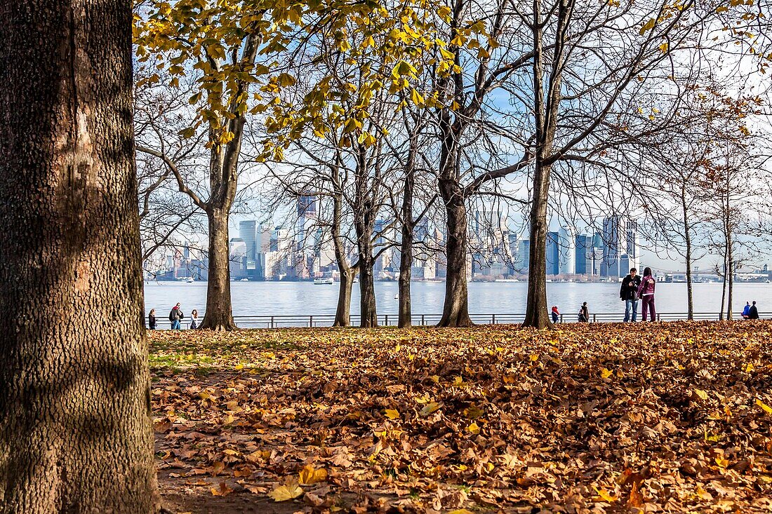 Skyline from Ellis Island, New York, Manhattan, United States of America