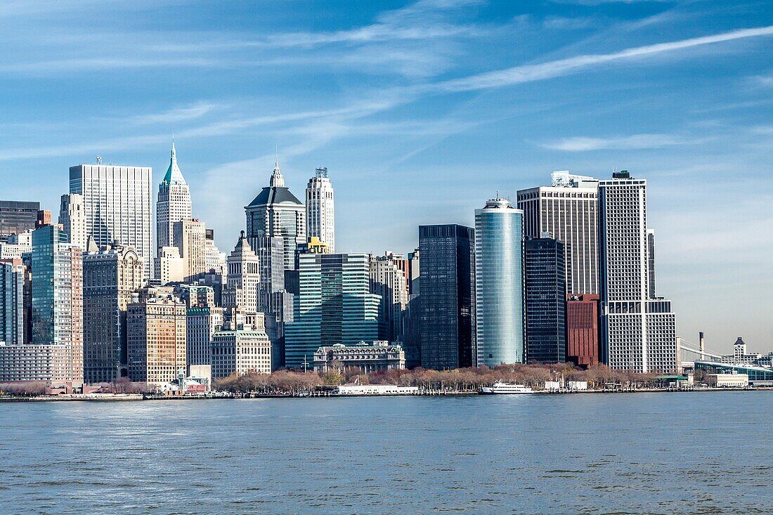 Downtown Manhattan across the Hudson River, New York, Manhattan, United States of America