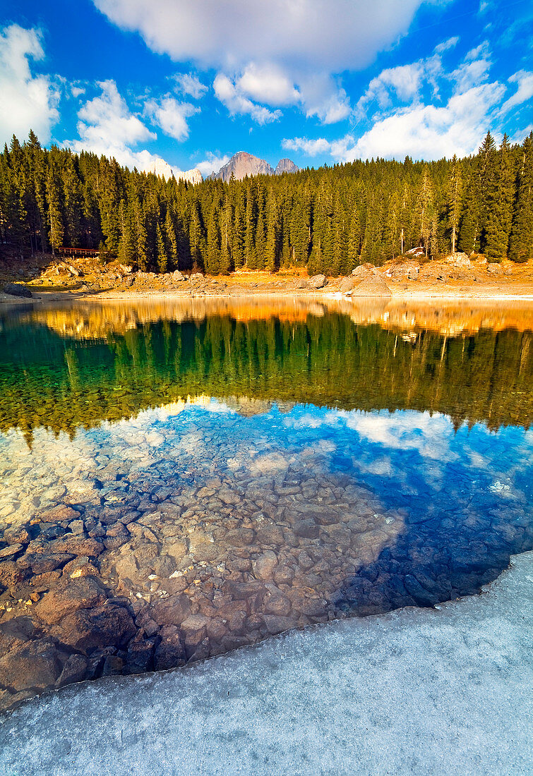 Carezza lake, Dolomites, Italy, A jewel in the Dolomites, Latemar group