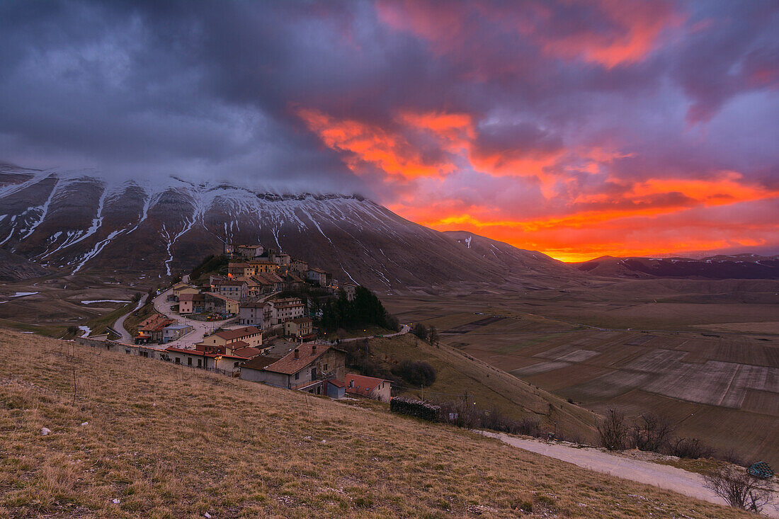 Europe, Italy, Umbria, Perugia district, Castelluccio of Norcia