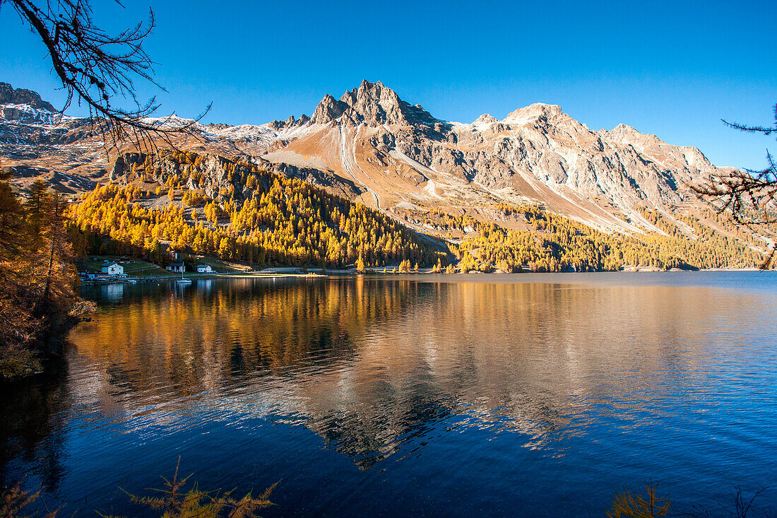 Lagrev peak, Sils lake, Switzerland, Engiadin