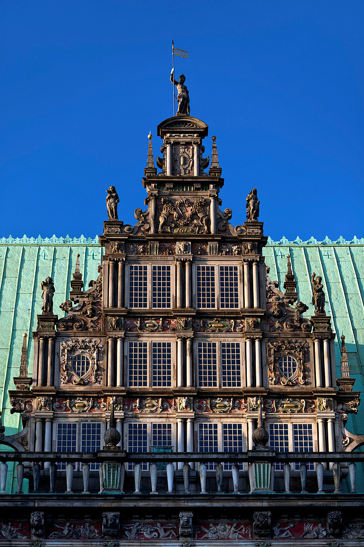 Detail of the Rathaus on Marktplatz, Bremen, Germany
