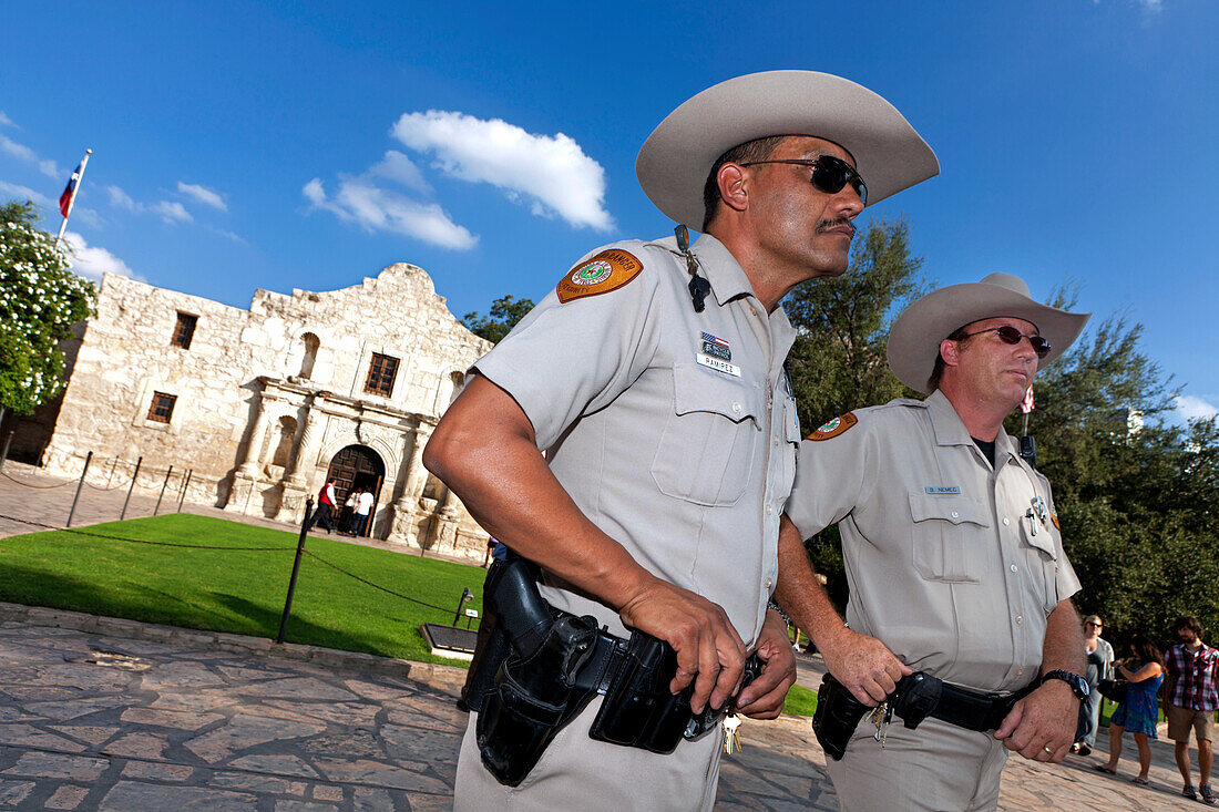 Texas Alamo Rangers, der Alamo, San Antonio, Texas, USA
