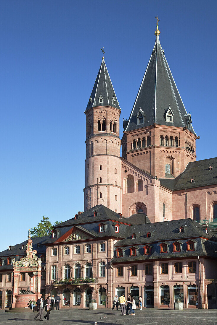 Hoher Dom zu Mainz in Mainzer Altstadt, Rheinland-Pfalz, Deutschland, Europa