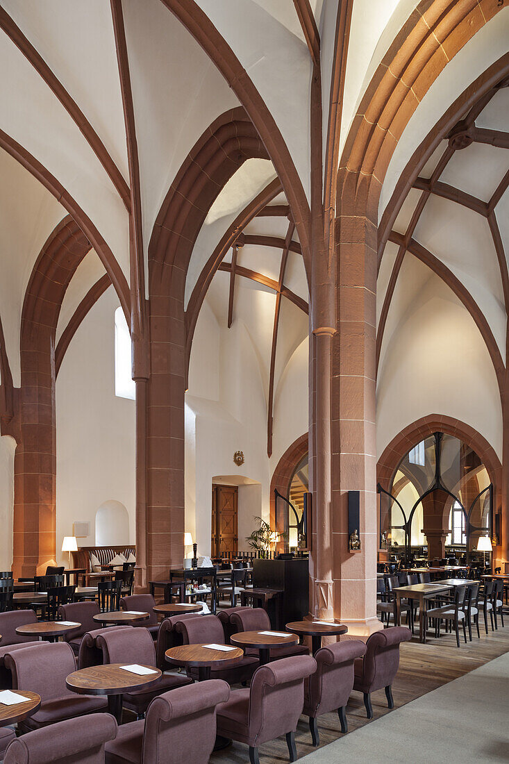 Bar, restaurant and lounge Heilig Geist in church Heilig-Geist-Spital in Mainz, Rhineland-Palatinate, Germany, Europe