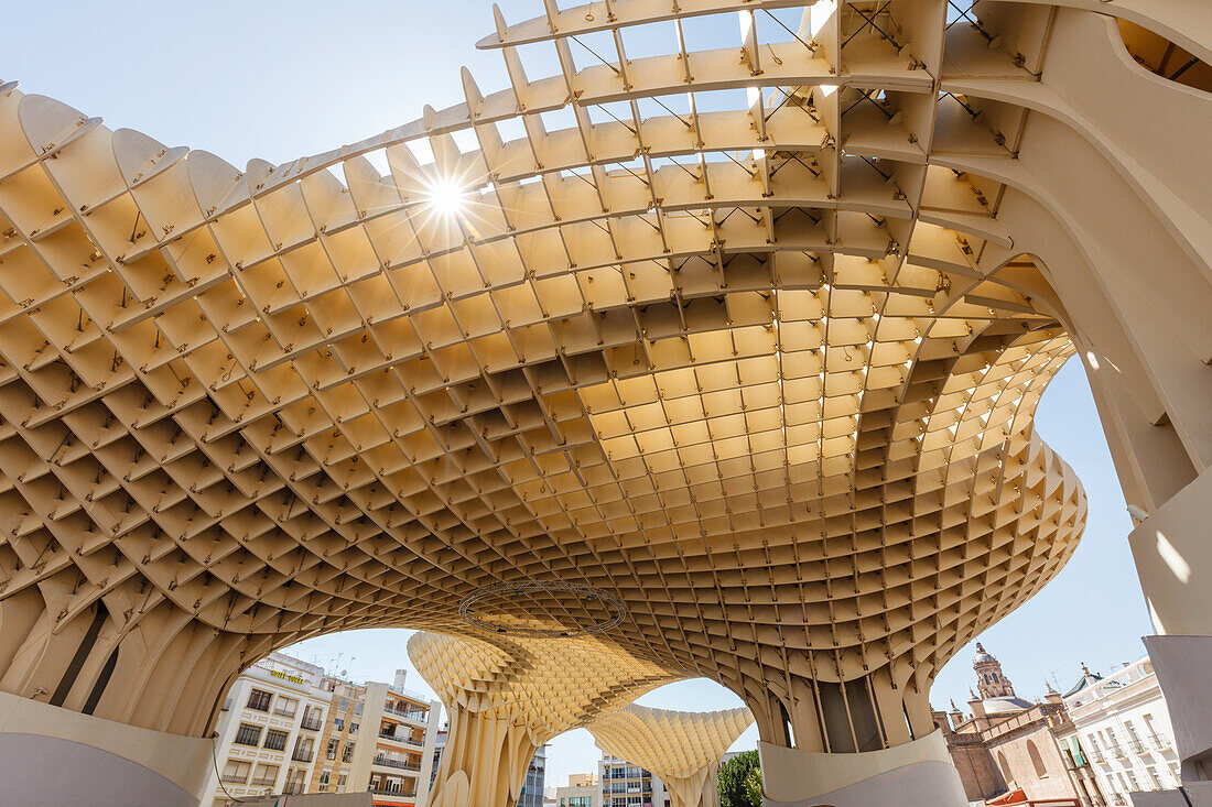 Metropol Parasol, Aussichtsplattform, Plaza de la Encarnación, moderne Architektur, Architekt Jürgen Mayer Hermann, Sevilla, Andalusien, Spanien, Europa