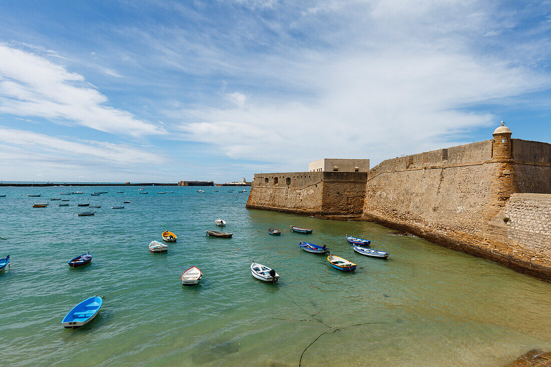 Castillo Santa Catalina, fortress, Cadiz, Costa de la Luz, Atlantic Ocean, Cadiz, Andalucia, Spain, Europe