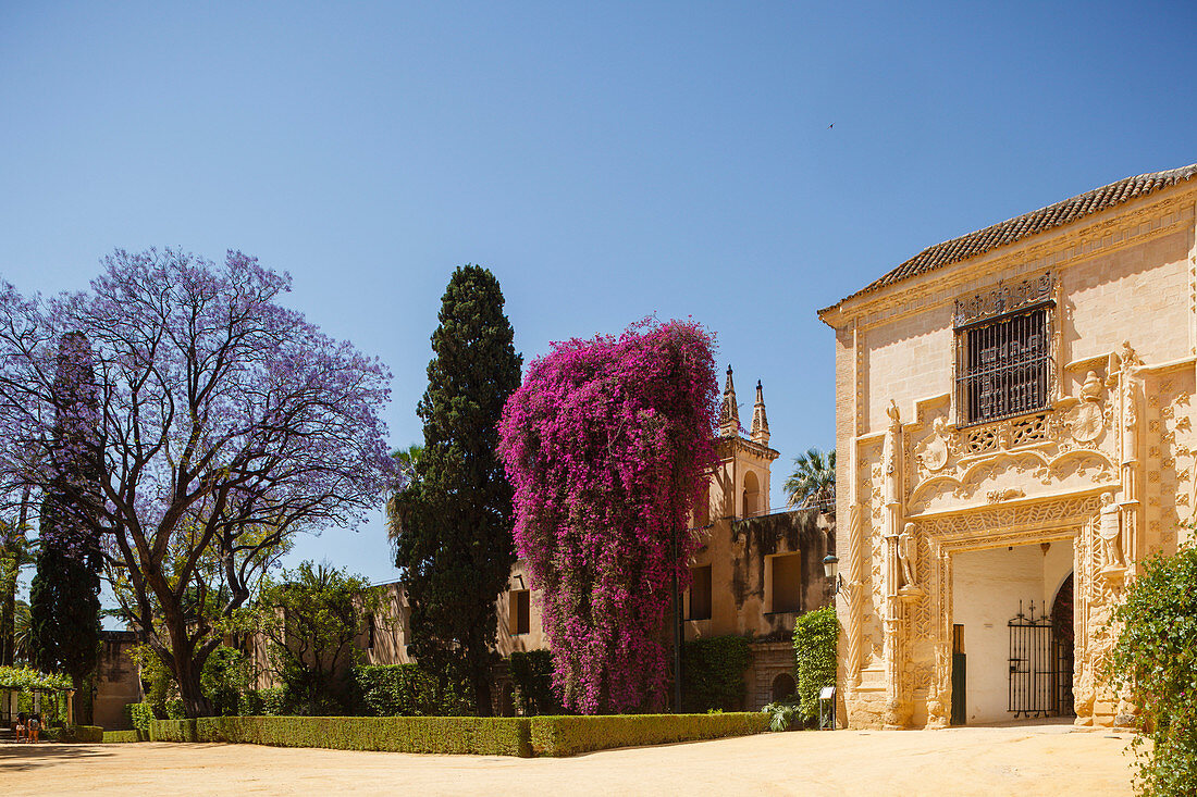 Puerta de Marchena, gateway, Real Alcazar, royal palace, UNESCO World Heritage, Sevilla, Andalucia, Spain, Europe