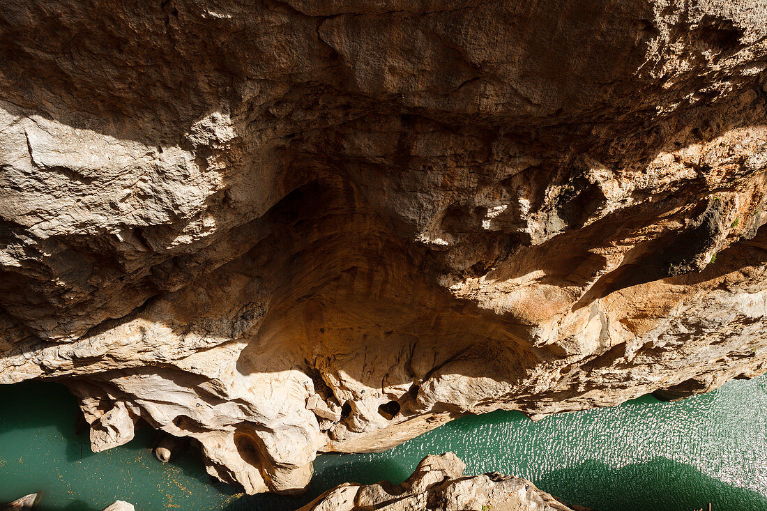 Caminito del Rey, Klettersteig, Wanderweg, Schlucht, Rio Guadalhorce, Fluss, Desfiladero de los Gaitanes, bei Ardales, Provinz Malaga, Andalusien, Spanien, Europa