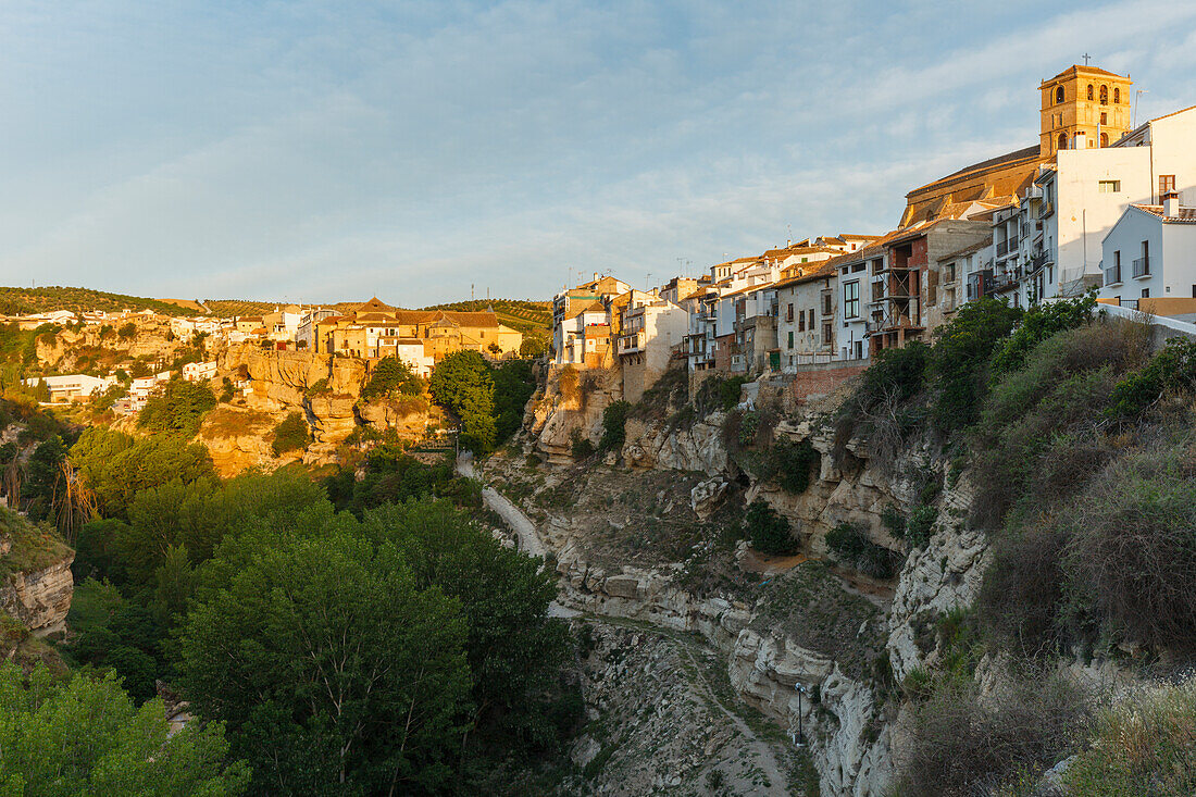 Iglesia del Carmen, Iglesia de la Encarnacion, church, Tajo del Rio Alhama, gorge of the Alhama river, Alhama de Granada, Granada province, Andalucia, Spain, Europe