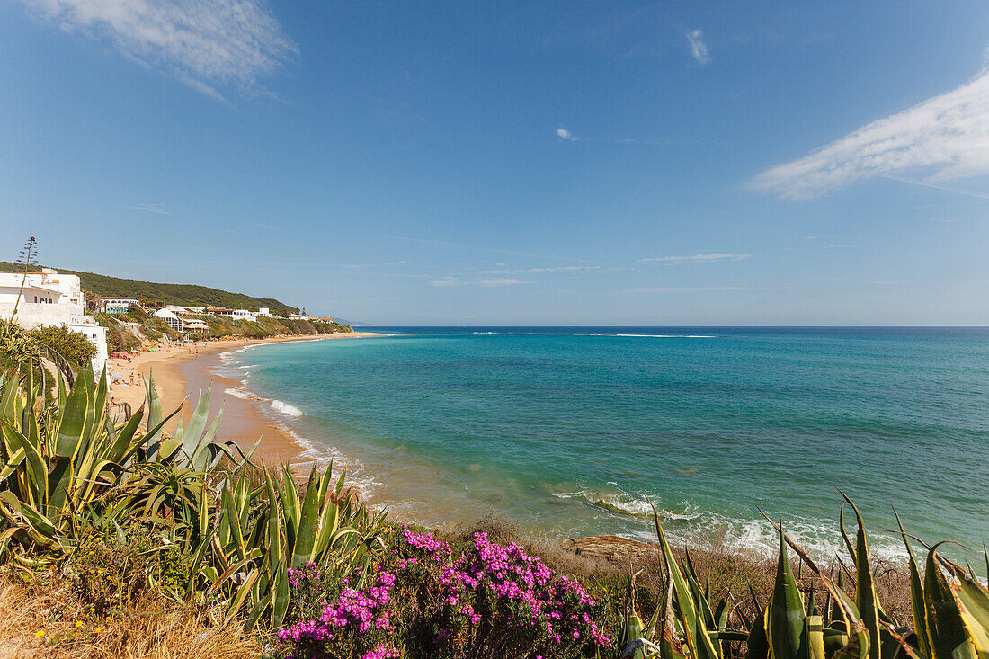 Strand, Los Caños de Meca, bei Vejer de la Frontera,  Costa de la Luz, Atlantik, Provinz Cadiz, Andalusien, Spanien, Europa