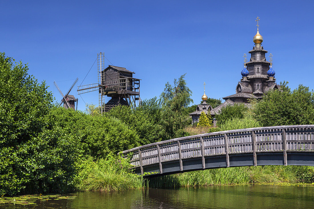 Mill museum by the river Ise in Gifhorn, Lower Saxony, Northern Germany, Germany, Europe