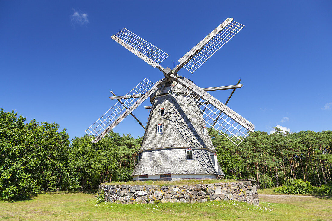 Windmill Bölse Kvarn near Falkenberg, Halland, South Sweden, Sweden, Scandinavia, Northern Europe, Europe