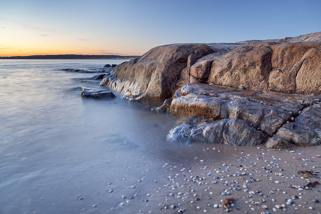 Rocky coast in Tylösand, Halmstad, Halland, South Sweden, Sweden, Scandinavia, Northern Europe, Europe