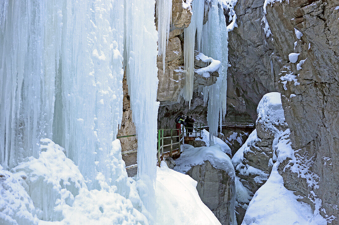 Winter in Breitachklamm, Oberstdorf, Upper Allgaeu, Allgaeu, Swabia, Bavaria, Germany