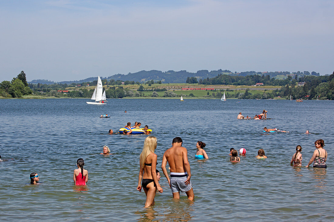 Niedersonthofener See, bei Immenstadt, Oberallgäu, Allgäu, Schwaben, Bayern, Deutschland