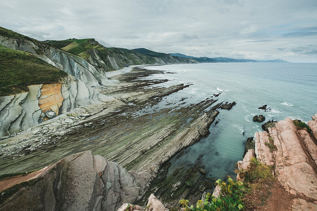 Coastal Rock Formations In Zumaia, Basque Country