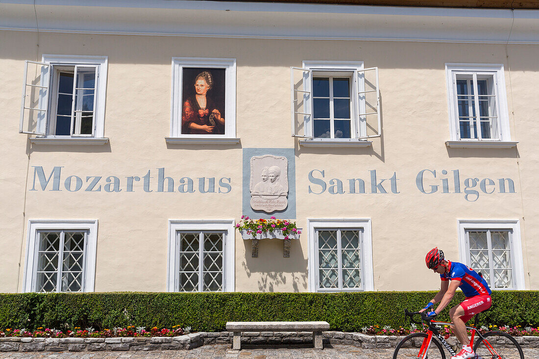 Mozarthaus, Geburtshaus der Mutter von Wolfgang Amadeus Mozart, St. Gilgen, Wolfgangsee, Salzkammergut, Salzburg, Österreich, Europa