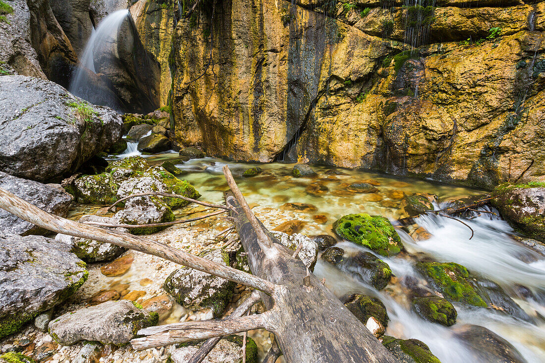 Zimitz waterfall close to Lake Grundlsee, Bad Aussee, Styria, Austria, Europe