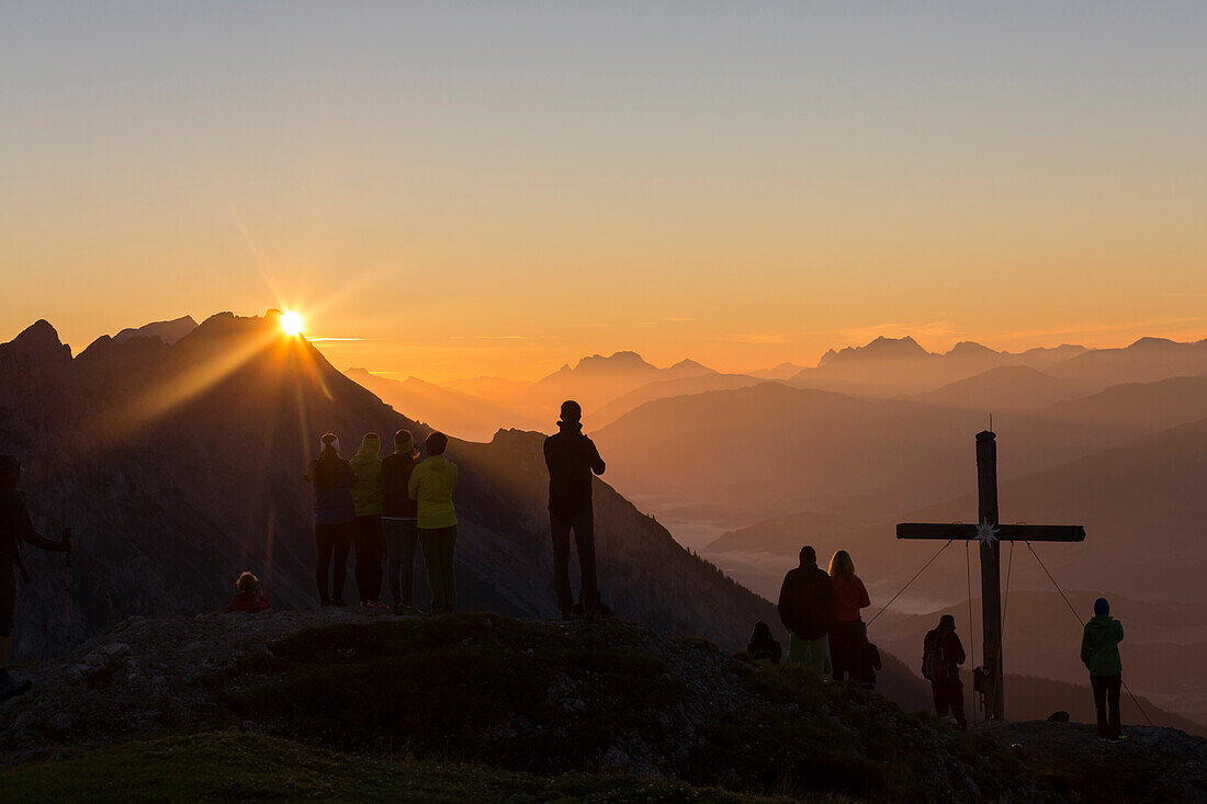 Sonnenaufgang am Stoderzinken, Dachsteinmassiv, Steiermark, Österreich, Europa