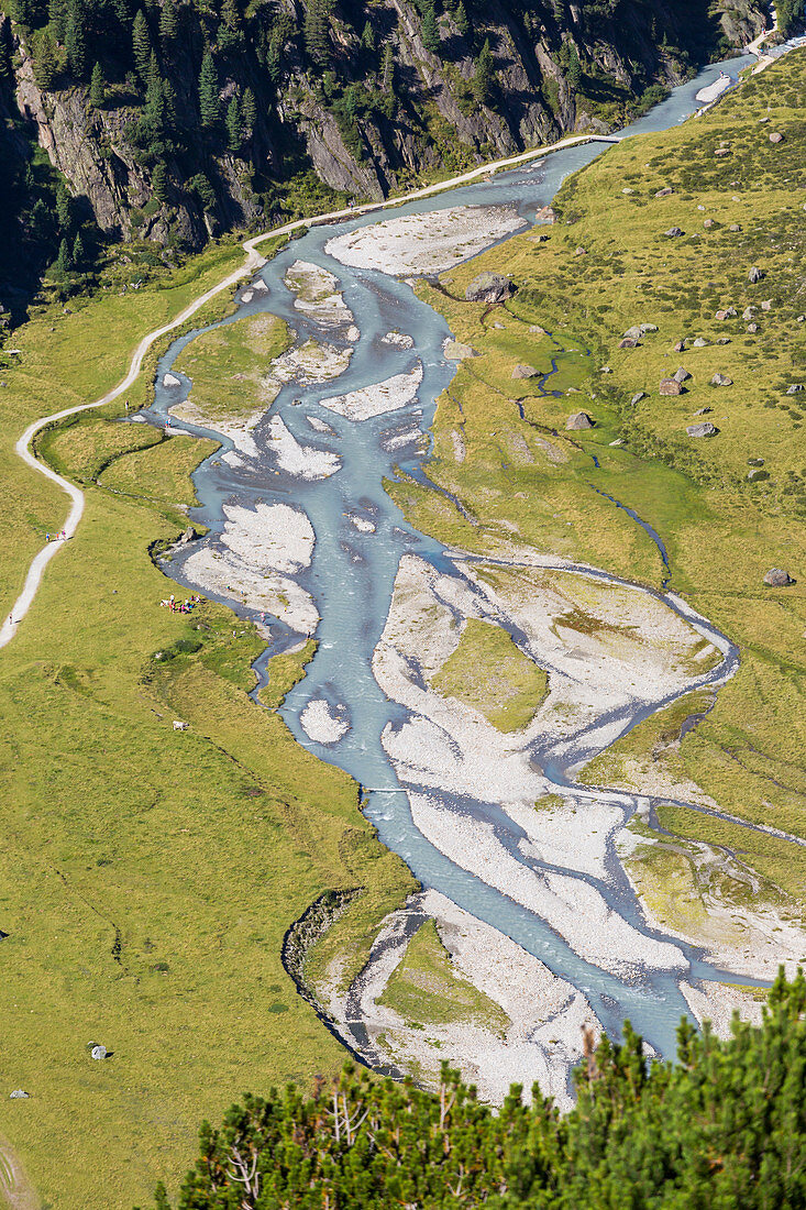 Sulzenau Valley, Wilde Water Trail, Stubaital, Stubaital, Tyrol, Austria, Europe